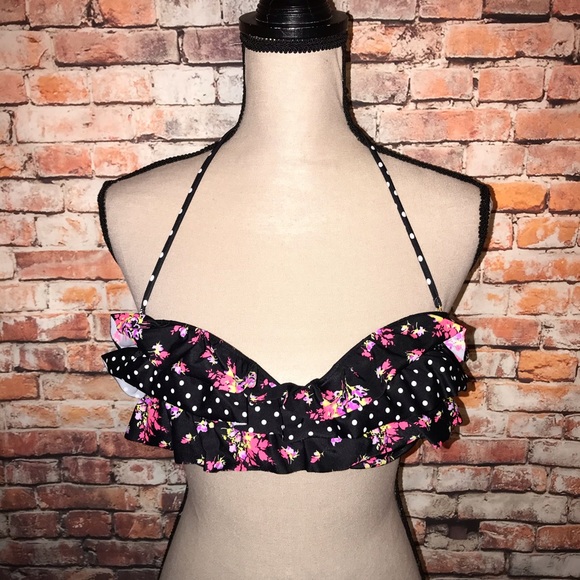 Victoria’s Secret Ruffle Bandeau Floral Bikini Top - Picture 2 of 4